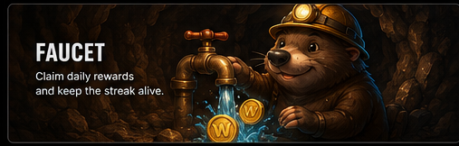 Faucet — claim your $WinLEW from the website or Discord