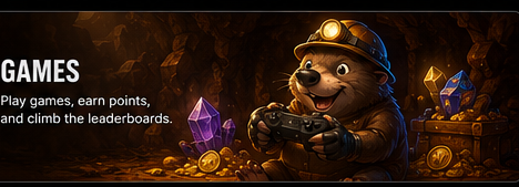 Games — play games, earn points, and climb the leaderboards